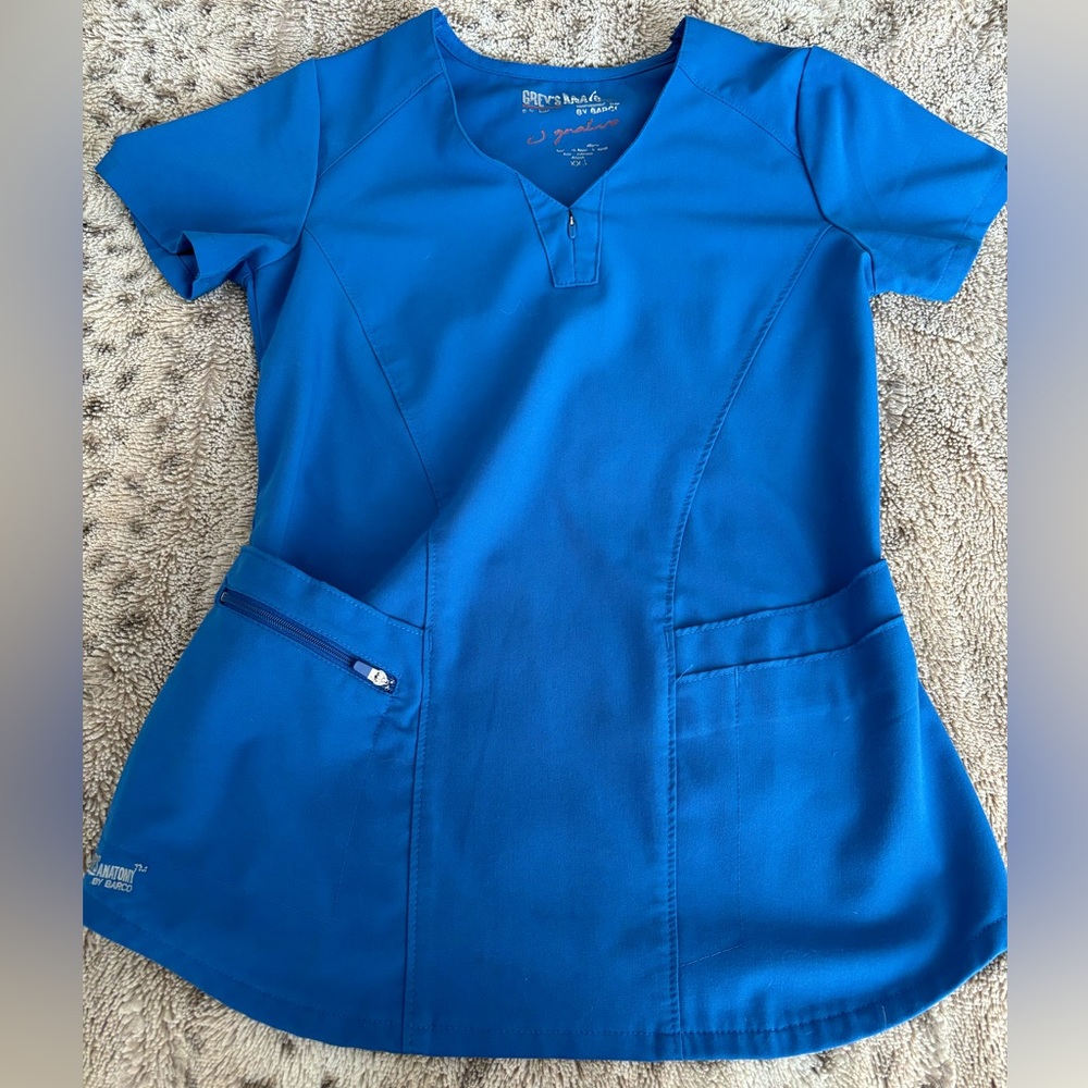 Greys Anatomy Blue scrub top.